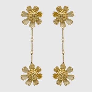 New - Susan Shaw Gold Wildflower Earrings